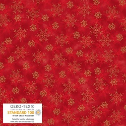 Small Dot Gold Star Red - We Love Christmas